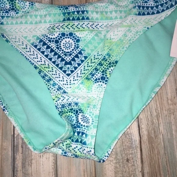 NWT Arizona Jeans Co Blue Bikini Bottoms - Picture 2 of 5